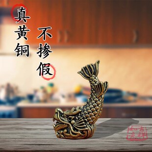 精选纯黄铜龙之九子鸱尾螭吻鸱吻摆件厨房家居饰品客厅办公室装饰