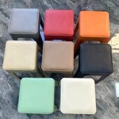 精选轻奢风塑料凳子家用特厚现代简约可叠放摞叠软包加厚椅子高凳