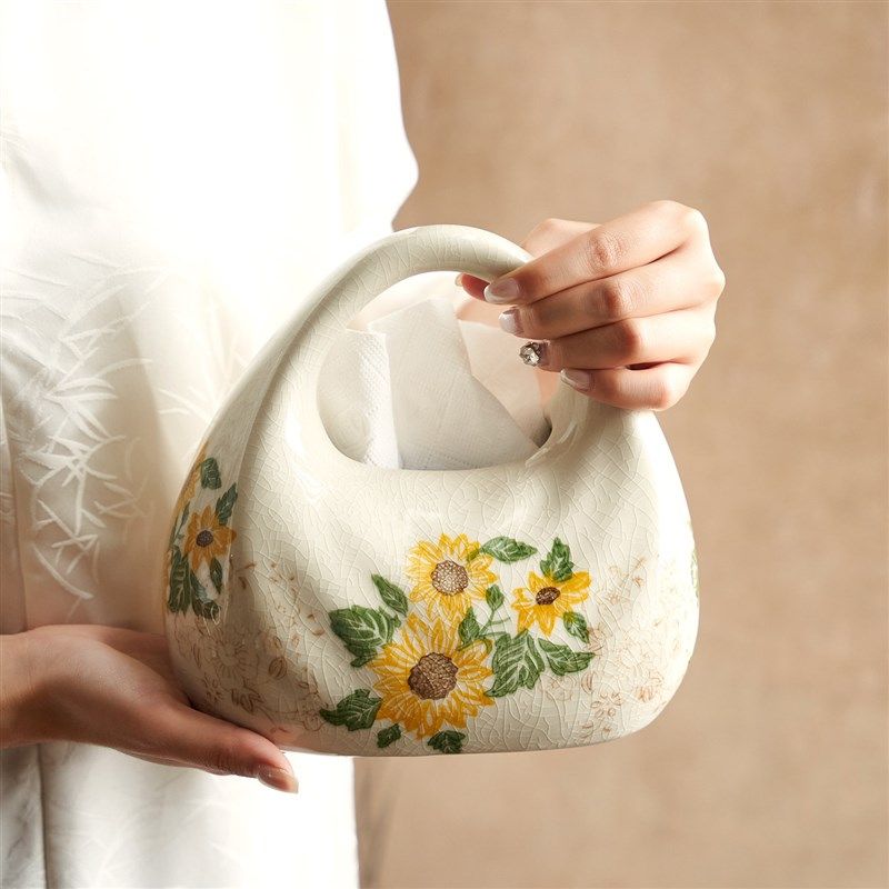 精选新中式复古陶瓷纸巾盒软装饰客厅茶几桌面抽纸盒高级感纸巾收,家居饰品,装饰纸巾盒,淘宝优惠券,粉丝福利购,淘宝优惠卷