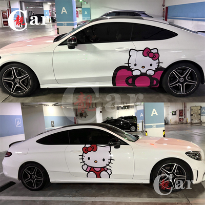 奔驰C260 coupe车贴拉花卡通KT猫hellokitty车身蔚来小红书贴纸
