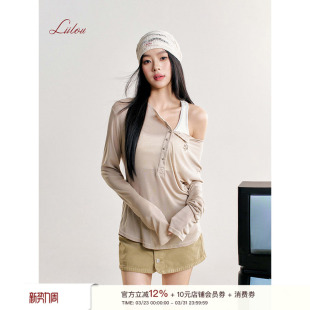 松弛感 云朵衫 透风灵动 长袖 慵懒风半扣薄款 Liilou