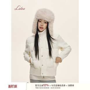 轻量随行 修身 空气感 短款 保暖羽绒服外套 立领针织拼接袖 Liilou