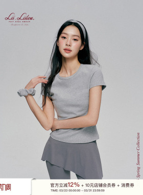 Liilou 26ss Clean girl 婴儿有机棉 圆领修身短款正肩短袖T恤