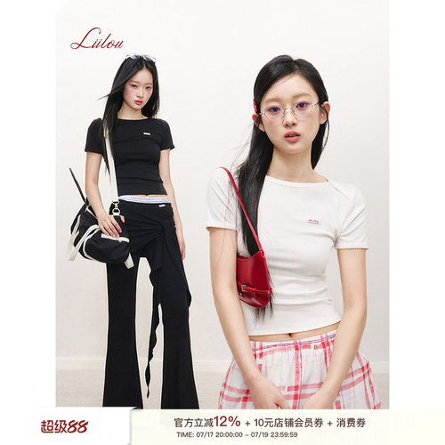 蕾丝花边插肩半袖短袖