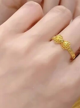 在逃公主蝴蝶结戒指女小众轻奢精