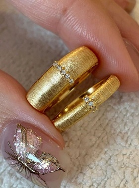 缎面拉丝戒指复古意大利中古回流