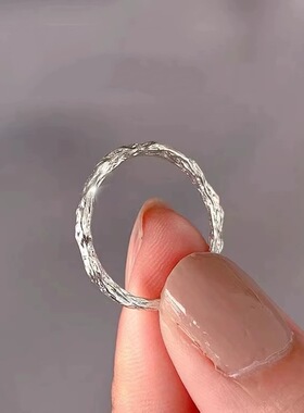 个性开口纹理戒指女简约冷淡风小