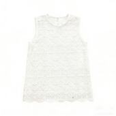 韩版 气质外搭上衣 蕾丝背心女洋气小衫 时尚 百搭复古钩花镂空无袖