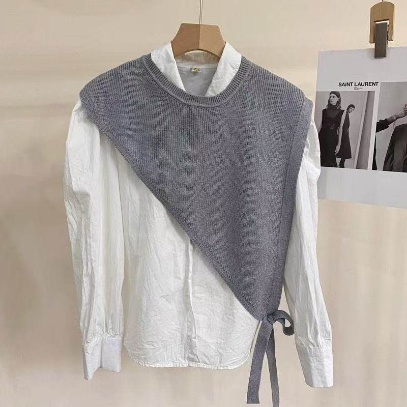 针织披肩马甲女设计感三角斜边叠穿短款冬装外套女气质高级感马夹,女装/女士精品,马夹,淘宝优惠券,粉丝福利购,淘宝优惠卷