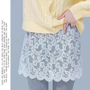 新款 蕾丝卫衣叠屁帘防走光屁股打底毛衣神器秋冬搭配下摆半身裙