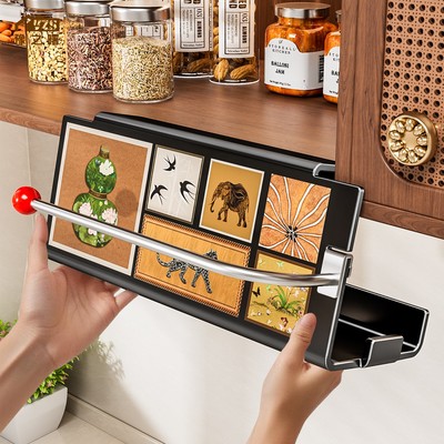 厨房纸巾架免打孔橱柜纸巾盒