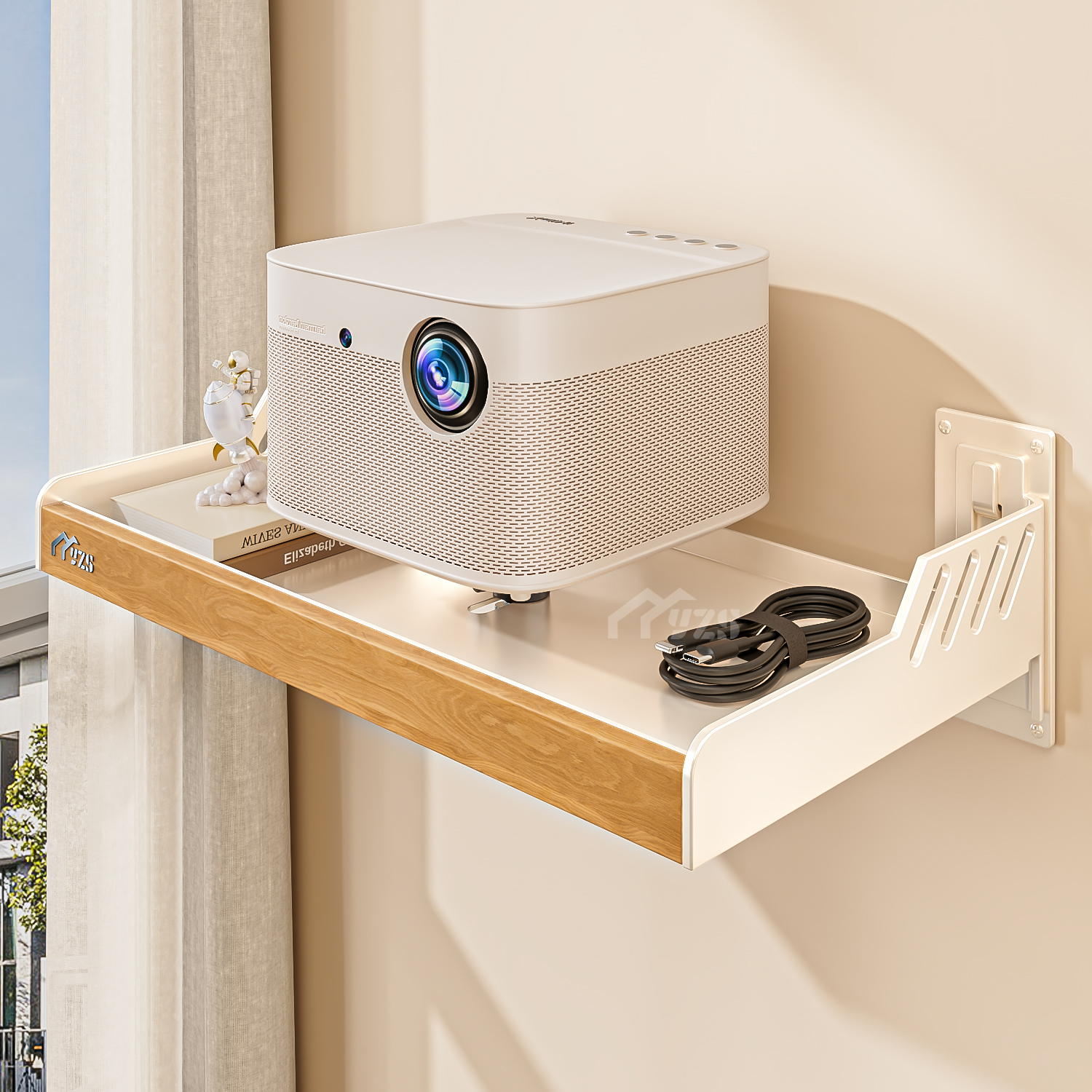 实木投影仪壁挂支架固定架