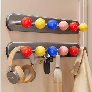 入户门磁吸挂钩门后收纳钥匙挂架强力帽子包包置物架免打孔挂衣架