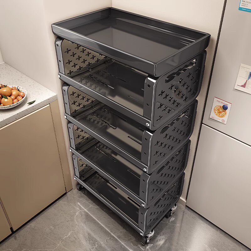 厨房菜篮子置物架多层落地可移动推车家用收纳调料蔬菜多功能推车,厨房/烹饪用具,厨房置物架/置物柜/角架,淘宝优惠券,粉丝福利购,淘宝优惠卷