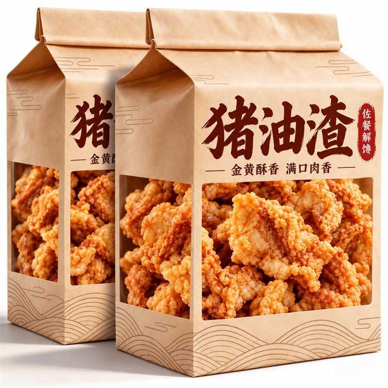 猪油渣干炸麻辣脆皮五花肉渣小吃零食青岛特产猪肉干肉脯脂渣油渣