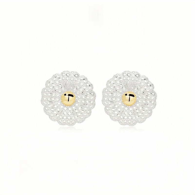 花丝工艺镂空设计感耳钉