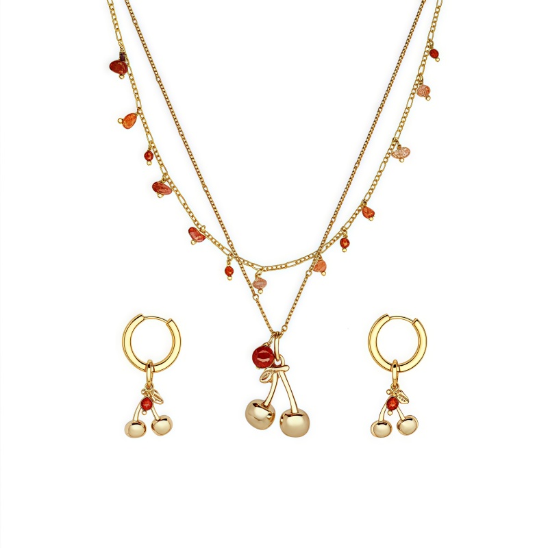 新款碎石项链流苏吊坠叠带锁骨链