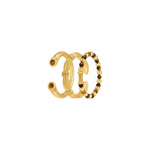 明星同款 塔尼赠礼戒指套组金色复古原创设计叠戴小众首饰