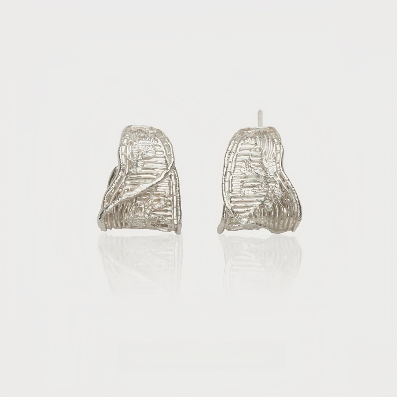 原创新中式复古栀子纤维耳钉