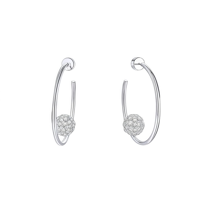 明星同款星河水晶球耳环