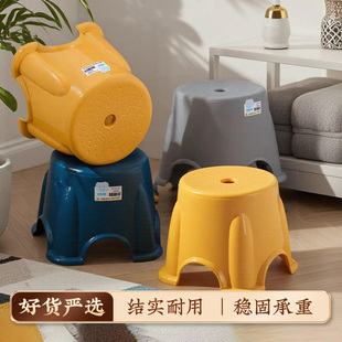 小凳子塑料板凳家用儿童凳圆凳加厚防滑耐用胶凳脚踏矮凳宝宝浴室