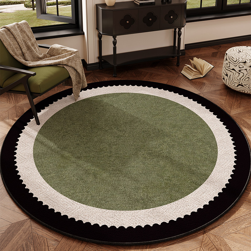 圆形地毯客厅2026新款法式复古衣帽间椅子地垫免洗防滑摇椅卧室毯,居家布艺,入户地垫,淘宝优惠券,粉丝福利购,淘宝优惠卷