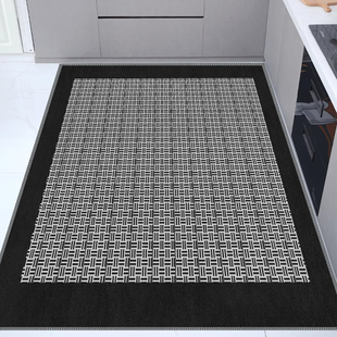 轻奢简约风厨房短绒地垫吸油吸水防滑脚垫满铺可擦洗可机洗地毯