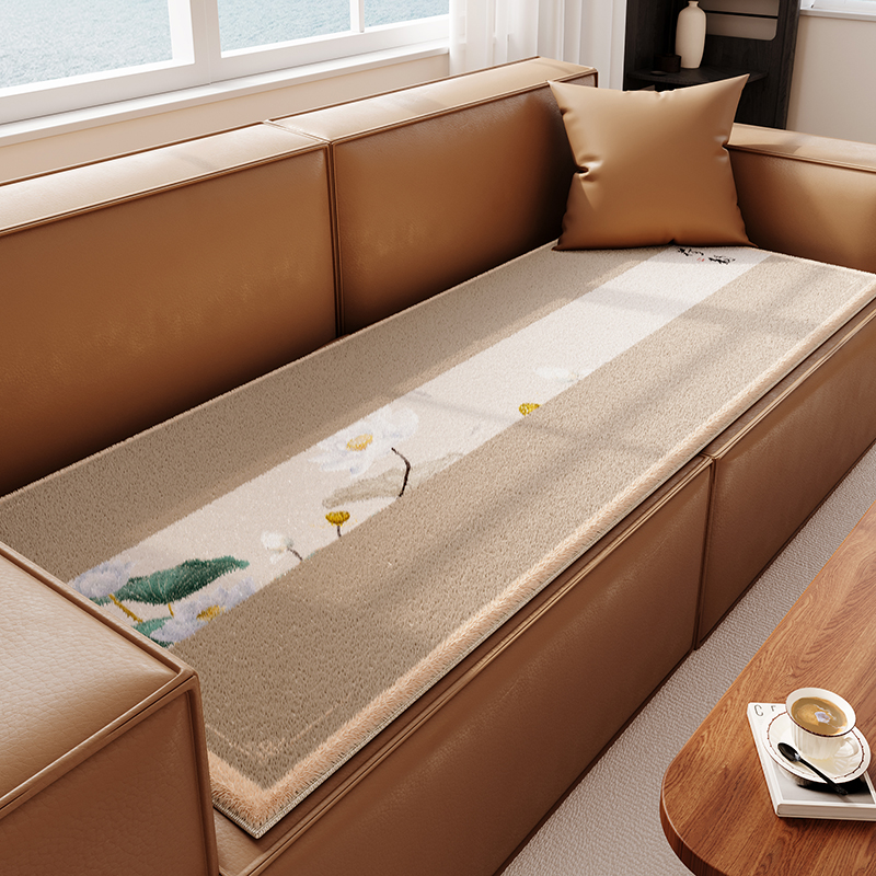 新中式新款沙发垫羊绒秋冬季直排沙发防滑坐垫四季通用沙发座垫