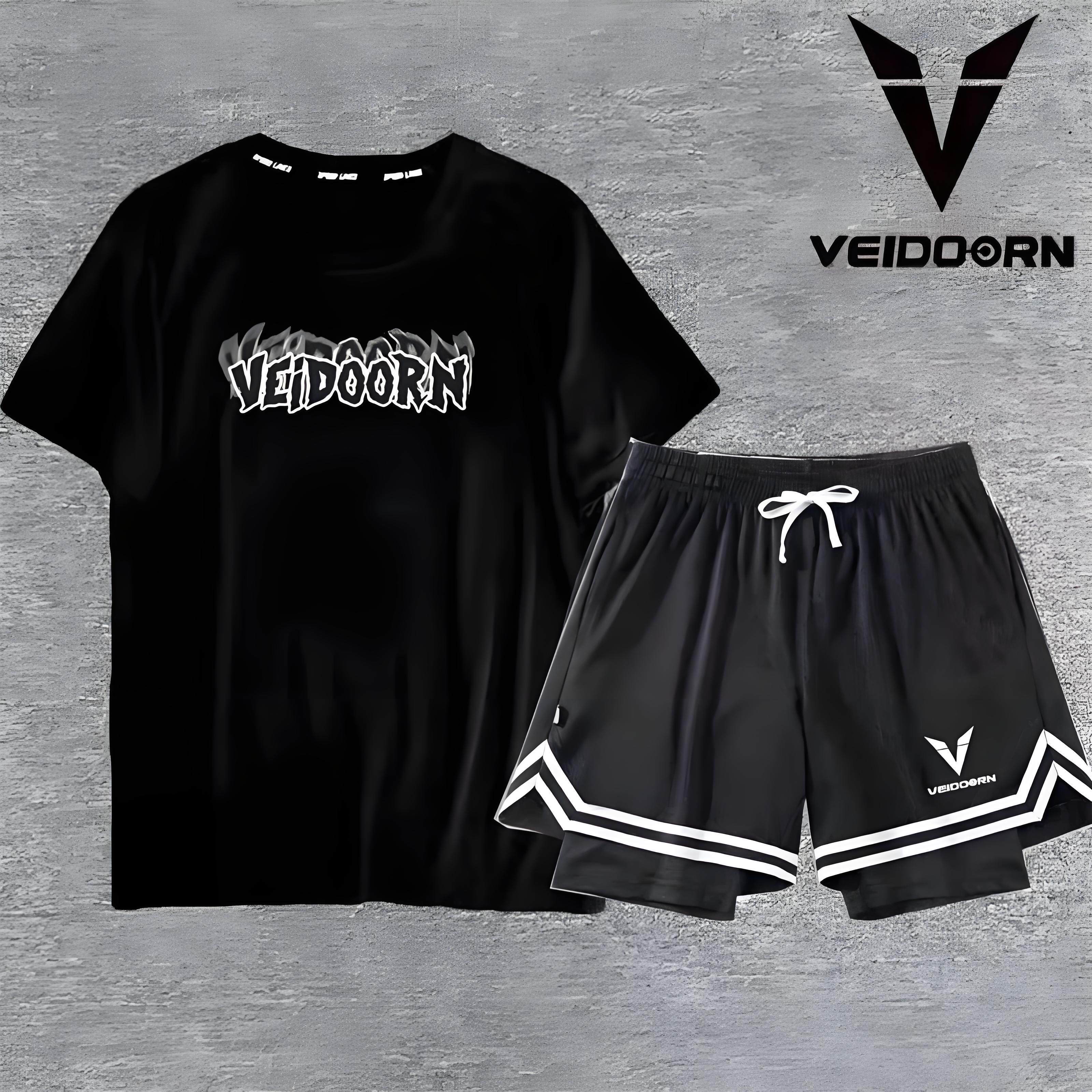 VD美式2026款夏季田径运动套装训练速干跑步背心训练短裤运动服