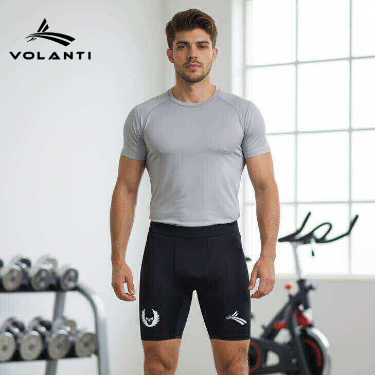 沃兰迪2026美式运动短裤田径紧身短裤男速干弹力运动五分紧身裤男