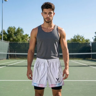 VD美式篮球短裤男三分2026新款夏季假两件速干高弹训练透气运动裤