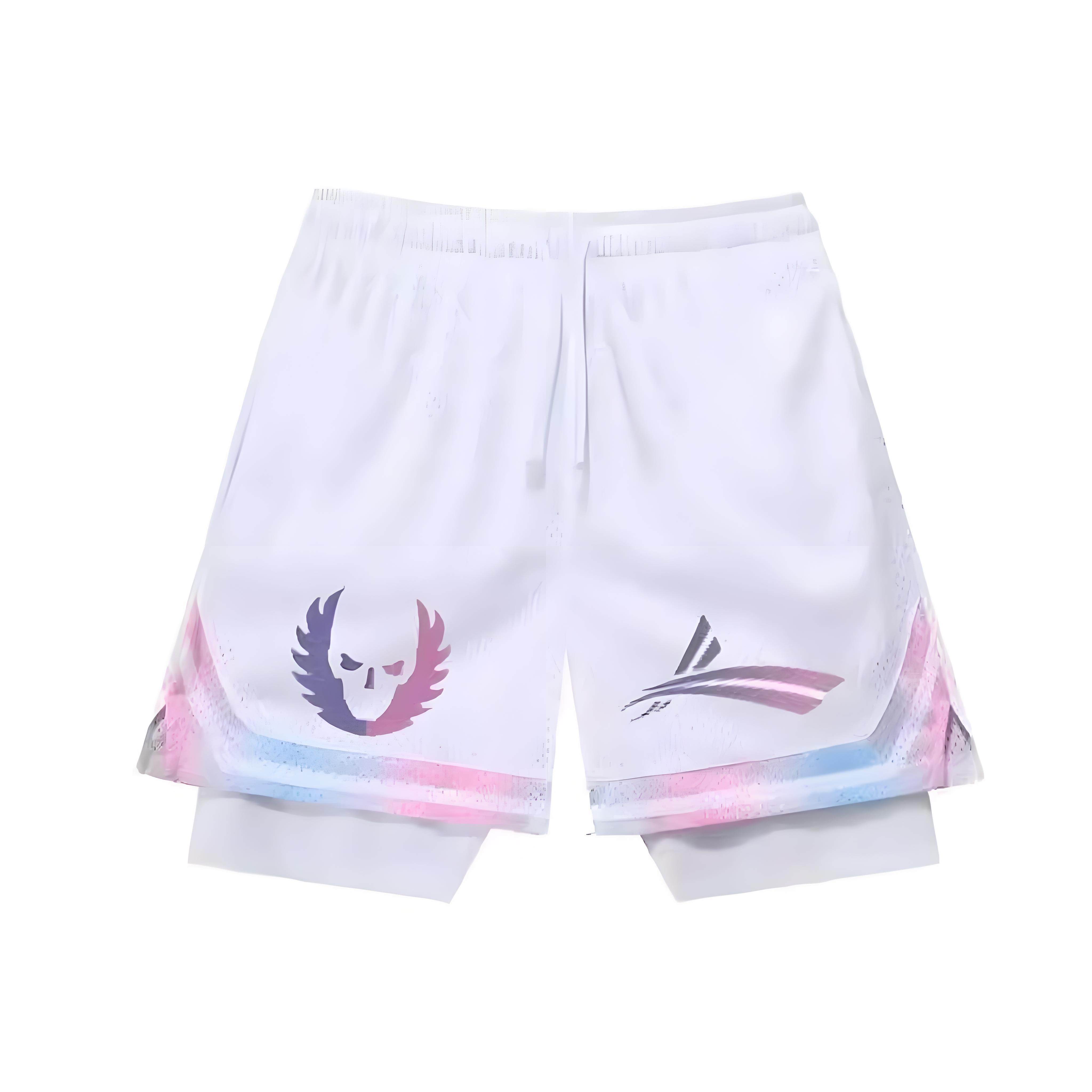 沃兰迪美式短裤2026新款速干三分跑步训练两件健身内衬运动裤宽松