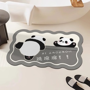 硅藻泥地垫卡通可爱爬墙吸水防滑脚垫家用卫生间耐磨耐脏地垫