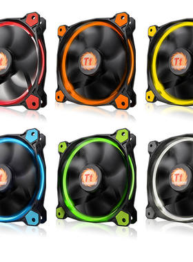 Tt台式机电脑机箱水冷风压扇CPU散热风扇Riing 12cm 14cm LED光圈