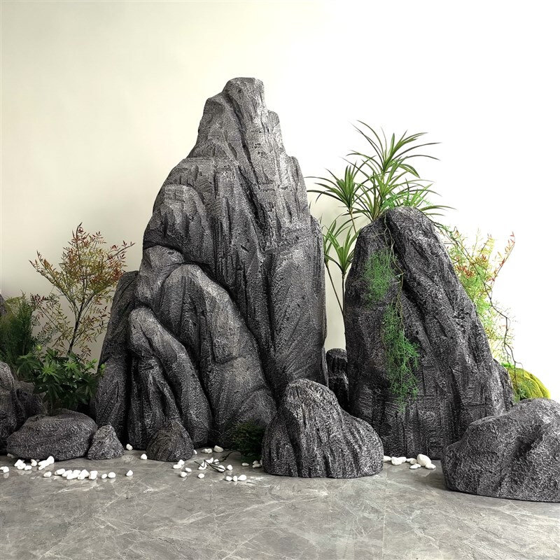 泡沫假山石头道具舞台表演橱窗婚庆美陈装饰太湖石造景摄影摆件