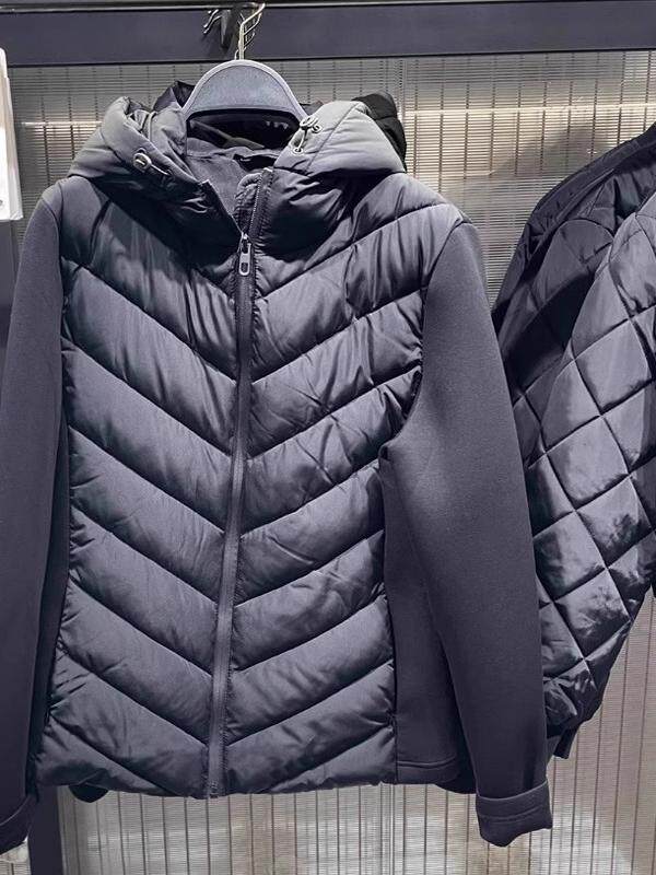 2025 Fall/Winter New Women's Decoration Long Sleeve Stand Collar Spliced Hooded Padded Jacket 8073205 8073257