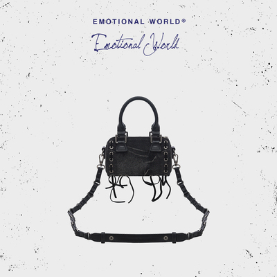 Emotional world2025春夏新款头层小牛皮保龄球包斜挎手提