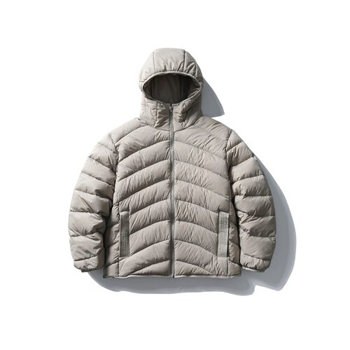 90白鸭绒连帽排骨羽绒服