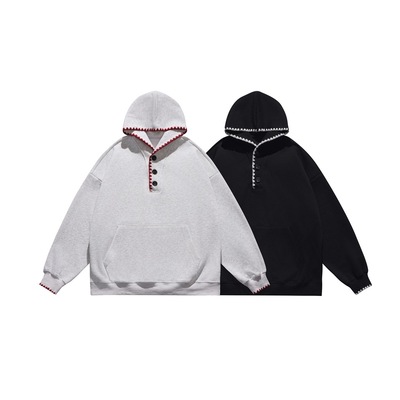 重磅复古学院风连帽卫衣