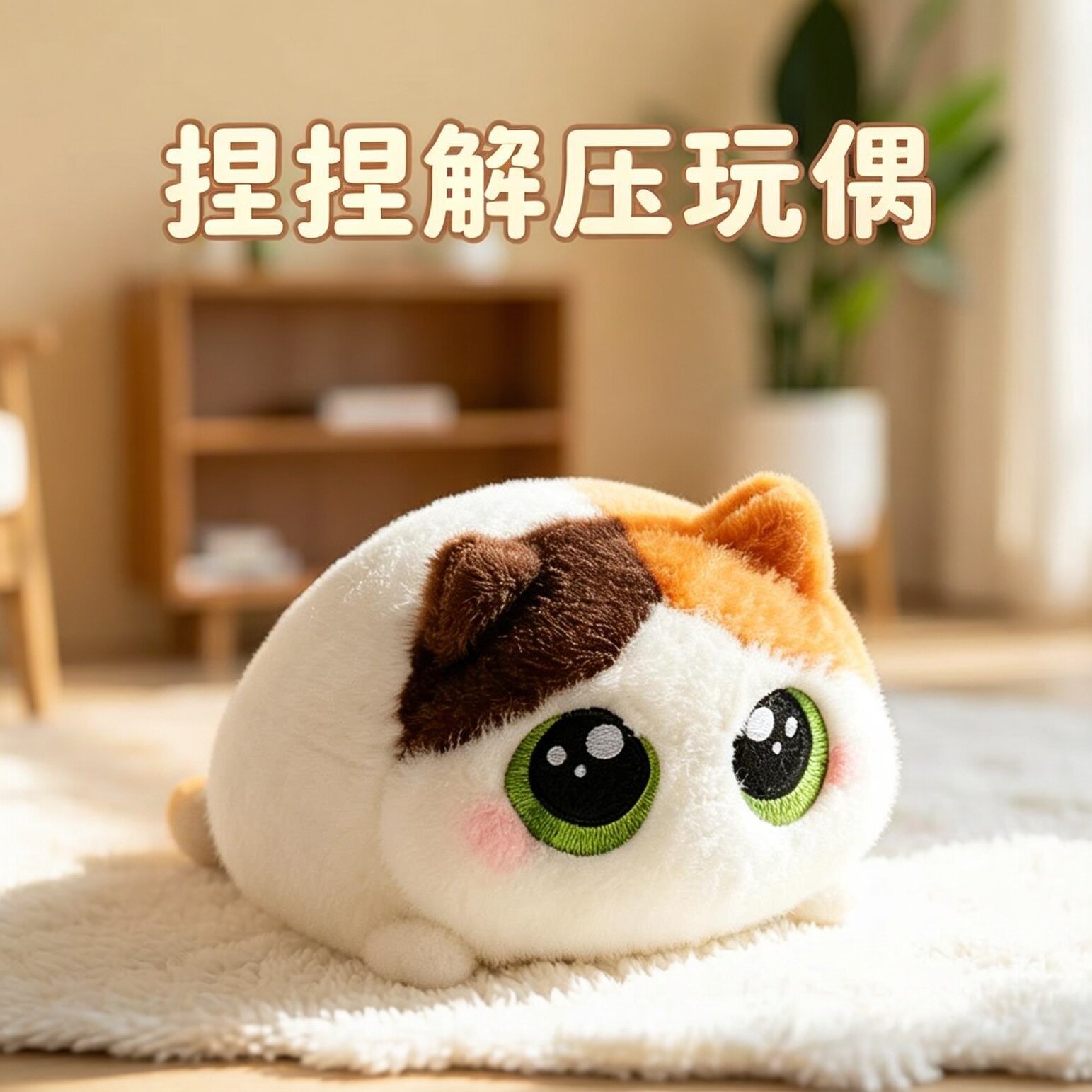 毛绒玩具捏捏解压猫咪玩偶