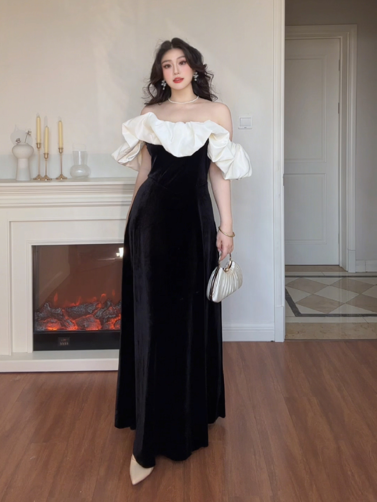 胖mm大码晚礼服高级感气质鱼尾订婚裙新娘结婚回门答谢宴敬酒服女图片