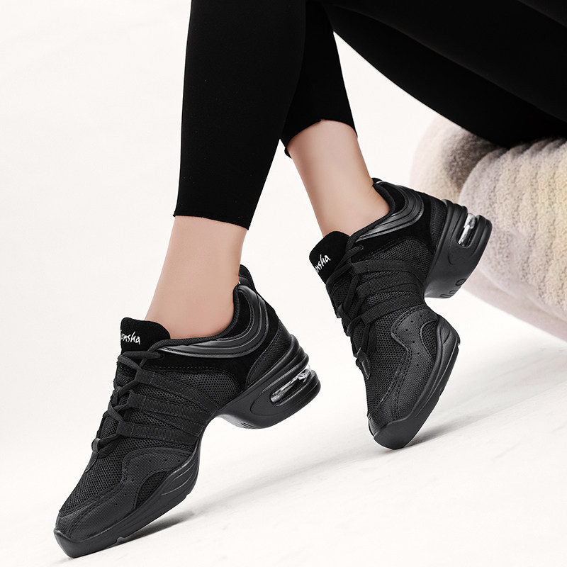 sansha三沙现代舞蹈鞋女网面透气爵士舞鞋广场舞鞋软底运动舞蹈鞋