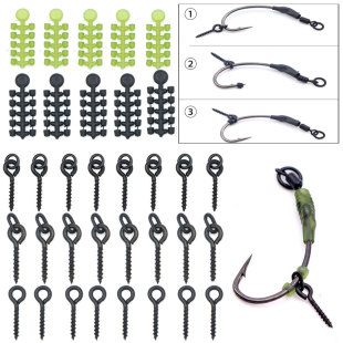 钓鱼配件套装鱼钩挡豆浮球珠珠丸饵上饵螺丝反底钓子线鱼具用品