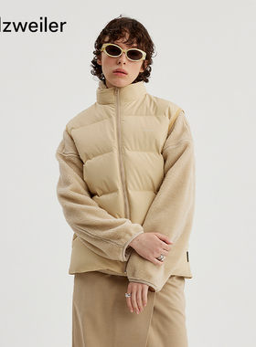 Holzweiler女士经典北欧风纯色简约高领保暖Diff羽绒背心马甲