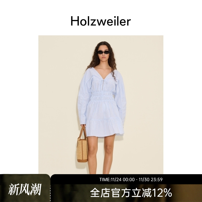 [博主同款][新品]Holzweiler女士24秋冬新款Liebe连衣裙法式