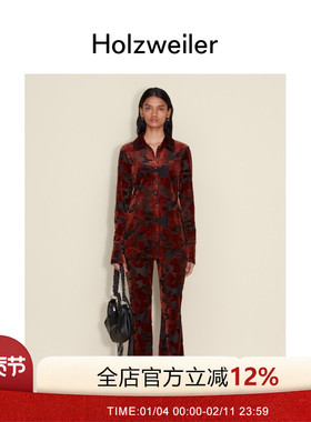 [春夏新款]Holzweiler女士春夏新款修身花卉图案Cissi Devore衬衫