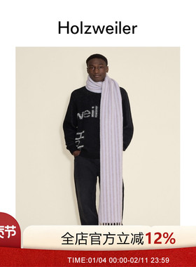 【新品发售】Holzweiler男女同款24秋冬新款Aster条纹围巾