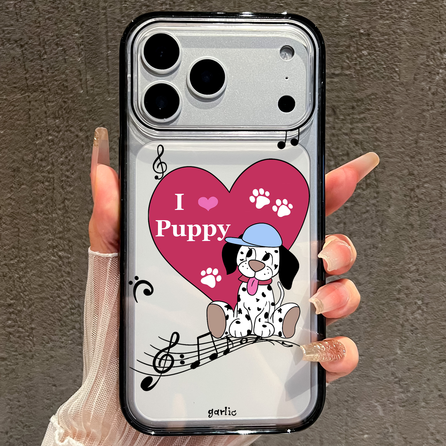 斑点小狗高透亚克力手机壳