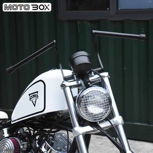 柴特娜迦naja250改装复古chopper车把羊角高把龙头方向手把握把