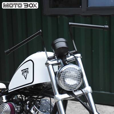 柴特娜迦naja250改装复古chopper车把羊角高把龙头方向手把握把